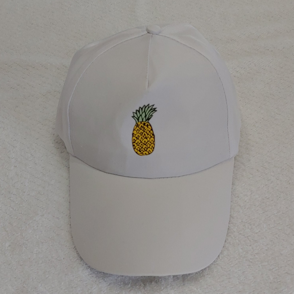 New!!! Adorable White Pineapple Baseball Hat!!!